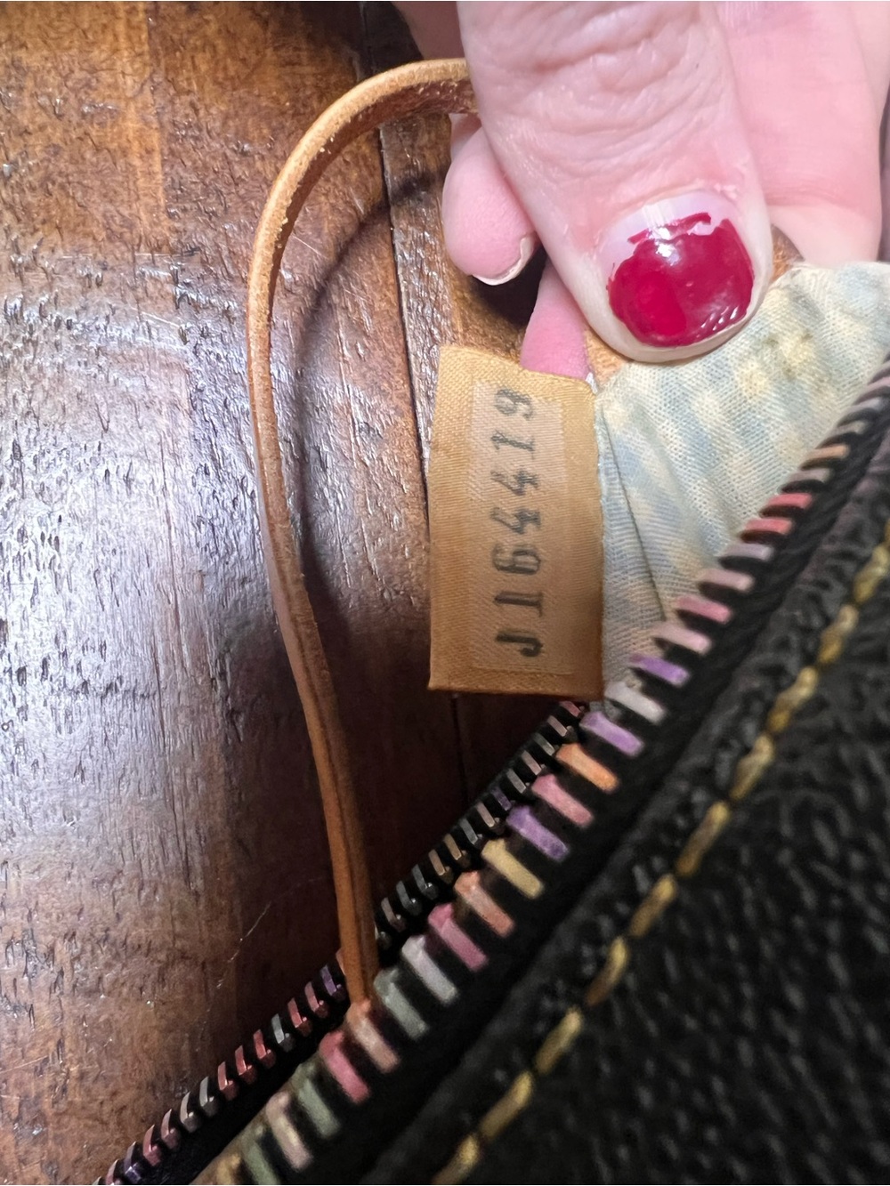 Dooney & Bourke Black Charm Y2K Lindsay Lohan number one 1 FLAWED - Picture 8 of 13